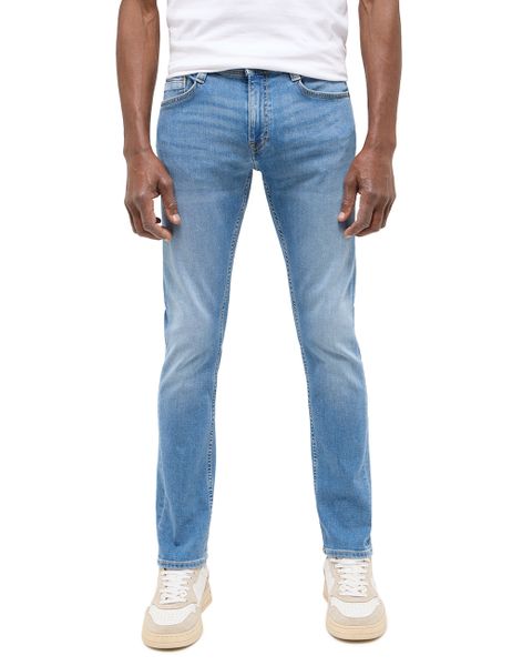 Męskie Spodnie Jeansowe Mustang Style Oregon Slim Denim Blue 1016315 5000 403. Niebieskie spodnie materiałowe męskie Mustang, l, bez wzorów, z denimu. Za 219.99 zł.
