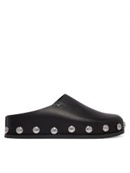 MICHAEL Michael Kors Klapki Hensley Mule 40R6HLFP1L Czarny. Czarne klapki damskie MICHAEL Michael Kors, bez wzorów, ze skóry, bez obcasa. Za 769.99 zł.