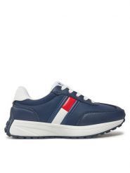 Tommy Hilfiger Sneakersy Flag Low Cut Lace-Up Sneaker T3X9-33877-1695 M Granatowy. Niebieskie buty sportowe chłopięce Tommy Hilfiger, bez wzorów, z materiału, bez zapięcia. Za 219.99 zł.