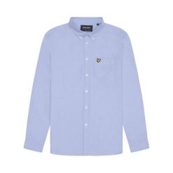 Koszula Lyle & Scott Plain. Niebieskie koszule męskie LYLE AND SCOTT, m, bez wzorów, z bawełny, casualowe, bez kołnierzyka, bez ramiączek. Za 317.80 zł.
