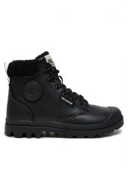 Palladium Trapery 94380-008-M Czarny. Czarne śniegowce i trapery damskie Palladium, ze skóry. Za 469.99 zł.
