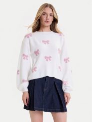 ONLY Sweter Bora 15360712 Biały Regular Fit. Białe swetry damskie Only, l, bez wzorów, z syntetyku, bez kołnierzyka, bez ramiączek, bez kaptura. Za 129.99 zł.