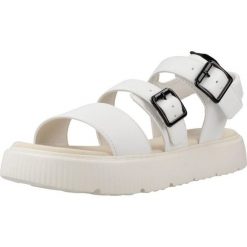 Sandały GEOX J SANDAL KODETTE GIR Biały. Białe sandały damskie Geox, bez wzorów, z syntetyku, bez obcasa, bez zapięcia. Za 202.99 zł.