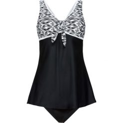 Tankini z dłuższym topem (2 części) bonprix czarno-biały. Bikini damskie marki bonprix. Za 129.99 zł.