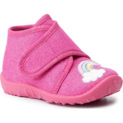 Kapcie SUPERFIT - 5-09253-55 Rosa. Czerwone sandały dziewczęce Superfit, z materiału, bez zapięcia. Za 119.00 zł.