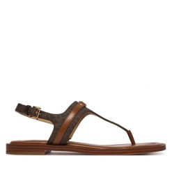 Sandały MICHAEL Michael Kors. Brązowe sandały damskie MICHAEL Michael Kors, bez wzorów, bez obcasa, na płaskiej podeszwie, bez zapięcia. Za 529.99 zł.