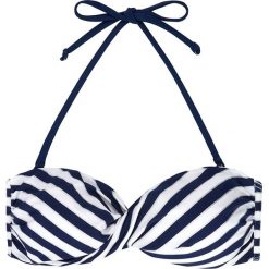 Biustonosz bikini "Ambrosia" w kolorze biało-granatowym. Biustonosze Dorina, w paski. W wyprzedaży za 34.95 zł.