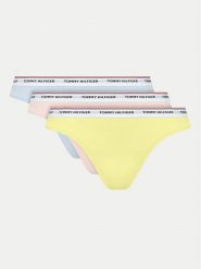 Tommy Hilfiger Komplet 3 par stringów UW0UW04894 Kolorowy. Stringi damskie Tommy Hilfiger, l, bez wzorów, z bawełny. Za 149.99 zł.