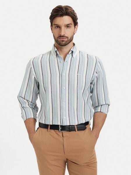 BOSS Koszula Ricoplus 50559324 Kolorowy Regular Fit. Koszule męskie Boss, m, bez wzorów, z bawełny, bez kołnierzyka, bez ramiączek. Za 332.99 zł.