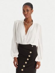 Babylon Body E00514 Biały Regular Fit. Białe bluzki damskie Babylon, bez wzorów, z wiskozy, bez kołnierzyka, bez ramiączek. Za 1,079.00 zł.