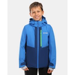 Chłopięca kurtka narciarska Kilpi DENVER-JB. Niebieskie buty zimowe chłopięce Kilpi, na zimę, bez wzorów, sportowe, bez kaptura. Za 731.89 zł.