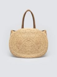 Torebka damska pleciona beżowa Haiti 801. Brązowe torebki shopper damskie Big Star, bez wzorów, ze splotem, wakacyjne, do ręki, duże, bez dodatków. Za 229.99 zł.