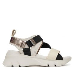 Sandały Hispanitas. Brązowe sandały damskie Hispanitas, bez wzorów, bez obcasa, na płaskiej podeszwie, bez zapięcia. Za 359.99 zł.
