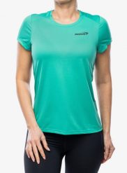 Koszulka biegowa damska Inov-8 Performance Short Sleeve. Zielone koszulki sportowe damskie Inov-8, s, bez wzorów, z materiału, bez kołnierzyka, bez ramiączek, do biegania. Za 94.59 zł.