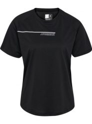T-shirt damski Hummel hmlCOURT. Czarne t-shirty damskie Hummel, xs, bez wzorów, z materiału, klasyczne, bez kołnierzyka. Za 161.50 zł.