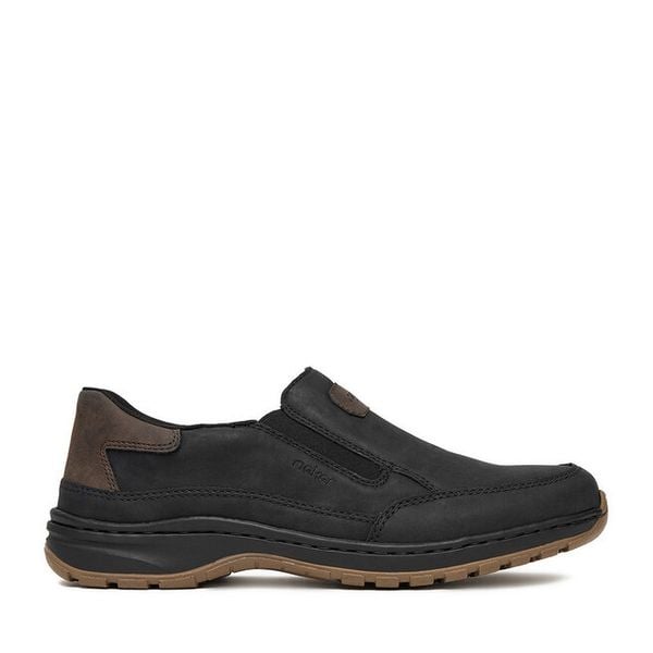 Półbuty Rieker. Czarne półbuty na co dzień męskie Rieker, bez zapięcia. Za 339.99 zł.