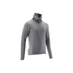 Bluza do biegania męska RUN WARM+ szara. Szare bluzy męskie KALENJI, m, bez wzorów, z elastanu, bez kaptura. Za 79.99 zł.