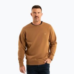 Bluza męska Pitbull Lancaster 2 Crewneck Sweatshirt. Brązowe bluzy sportowe męskie PITBULL, m, bez wzorów, z bawełny, bez kaptura, na fitness i siłownię. Za 159.99 zł.