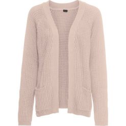 Sweter bez zapięcia oversize bonprix matowy beżowy. Swetry damskie bonprix. Za 49.99 zł.