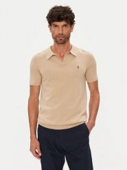 U.S. Polo Assn. Polo MUP3554 Beżowy Slim Fit. Brązowe koszulki polo męskie U.S. Polo Assn., m, bez wzorów, z bawełny, bez ramiączek. Za 229.99 zł.