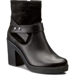 Botki ANN MEX - 7579 01S+01KS Czarny. Czarne botki damskie Ann Mex, ze skóry, bez obcasa, na obcasie. W wyprzedaży za 259.00 zł.