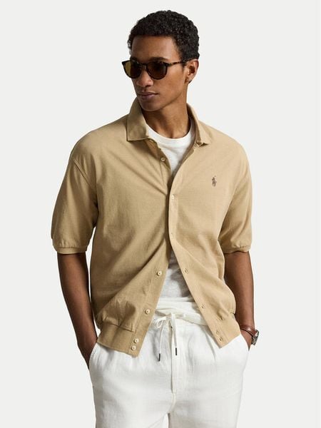 Polo Ralph Lauren Koszula 710B18514002 Beżowy Regular Fit. Brązowe koszule męskie Polo Ralph Lauren, m, bez wzorów, bez kołnierzyka, bez ramiączek. Za 689.99 zł.