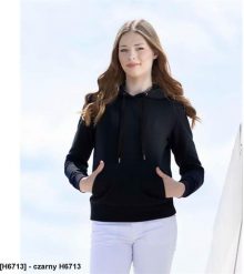 Ardon Damska bluza kangurek elastyczny śćiągacz pa i rękawy % bawełna, % poliester, g/m czarny H6713 M. Czarne bluzy damskie Ardon, m, bez wzorów, z bawełny, bez kaptura. Za 103.54 zł.