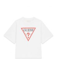 Guess T-Shirt L6GI18 K8HM4 Biały Relaxed Fit. Białe t-shirty dla chłopców Guess, z aplikacjami, z bawełny, bez ramiączek. Za 119.99 zł.
