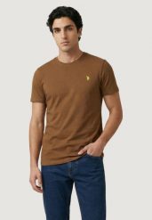 Koszulka crop top Mężczyzna U.S. POLO ASSN. MICK-BASIC. Zielone koszulki polo męskie U.S. Polo Assn., m, bez wzorów, z bawełny, bez kołnierzyka, bez ramiączek. Za 128.70 zł.