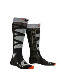 Skarpety narciarskie X-SOCKS SKI CONTROL 4.0. Brązowe skarpety damskie X-Socks, bez wzorów, z materiału. Za 98.00 zł.