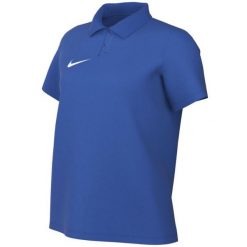 Koszulka damska Nike Dri-Fit Park 26 Polo. Niebieskie koszulki sportowe damskie Nike, bez wzorów, z bawełny, bez kołnierzyka, bez ramiączek, do piłki nożnej, dri-fit (nike). Za 115.99 zł.