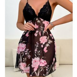 Koszulka nocna z delikatnego materiału na romantyczne wieczory Euna. Koszule nocne damskie Intica, l, bez wzorów, z tkaniny. Za 109.00 zł.