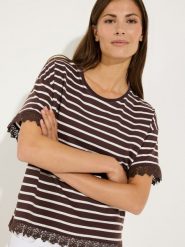 More & More Koszulka Kobiety Bawełna brązowy, 44. Brązowe t-shirty damskie More & More, bez wzorów, z bawełny, bez kołnierzyka. Za 169.95 zł.