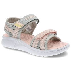 Szare Sandały Kangaroos Wygodne Buty Dziecięce. Szare sandały dziewczęce KangaRoos, ze skóry, bez zapięcia. Za 109.00 zł.