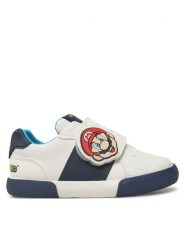 Geox Sneakersy B Gisli B551NC 000BC C0899 S Biały. Białe trampki i tenisówki chłopięce Geox, bez wzorów, ze skóry, bez zapięcia. Za 169.99 zł.