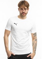 Koszulka Puma teamGOAL Casuals. Białe koszulki sportowe męskie Puma, l, bez wzorów, z bawełny, bez kołnierzyka, bez ramiączek, do piłki nożnej. Za 75.00 zł.