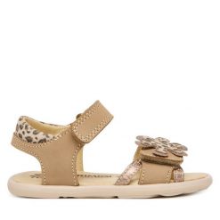 Sandały Primigi. Brązowe sandały dziewczęce Primigi, bez zapięcia. Za 259.99 zł.