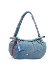 Tommy Jeans Torebka Tjw Icon Charms Denim Shlder Bag AW0AW18883 Niebieski. Niebieskie torebki do ręki damskie Tommy Jeans, bez wzorów, z denimu, bez dodatków. Za 409.99 zł.