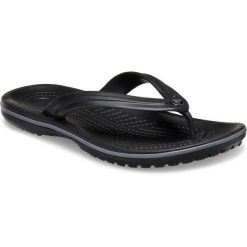 Japonki damskie Crocs Flip. Czarne klapki damskie Crocs, bez wzorów, z materiału, bez obcasa. Za 149.00 zł.
