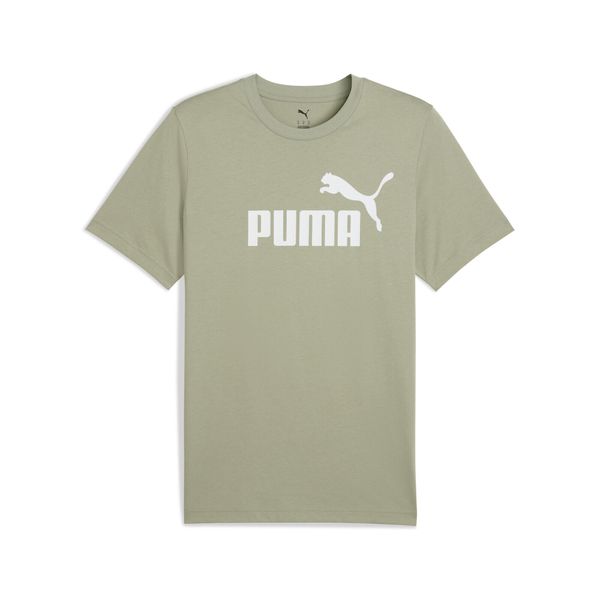Męska koszulka ESS z logo No. 1 PUMA. Zielone buty sportowe męskie Puma, m, bez wzorów, z gumy, bez kołnierzyka, bez ramiączek, do biegania. Za 99.00 zł.