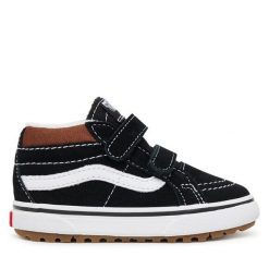 Sneakersy Vans. Czarne trampki i tenisówki chłopięce Vans, bez wzorów, bez zapięcia. Za 219.99 zł.