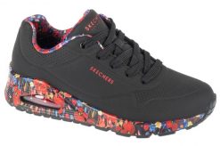 Buty sportowe Sneakersy damskie, Uno - Majestic Garden. Czarne obuwie sportowe damskie Skechers, bez wzorów, z materiału, trekkingowe. Za 399.99 zł.