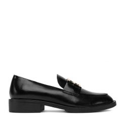 Loafersy JENNY. Czarne półbuty damskie Jenny, bez wzorów, bez obcasa, na płaskiej podeszwie, bez zapięcia. Za 139.99 zł.