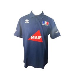 Koszulka polo z długim rękawem France Evo 2024/25. Niebieskie koszulki polo męskie ERREA, m, bez wzorów, z bawełny, klasyczne, bez ramiączek. Za 167.00 zł.