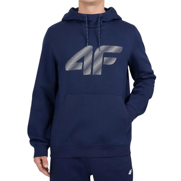 Bluza męska 4F z wysokim kołnierzem. Niebieskie bluzy męskie 4f, m, bez wzorów, z bawełny, bez kaptura. Za 179.99 zł.
