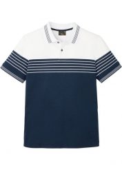 Shirt polo z dżerseju z czystej bawełny. Białe koszulki polo męskie bonprix, l, bez wzorów, z bawełny, bez ramiączek. Za 89.99 zł.