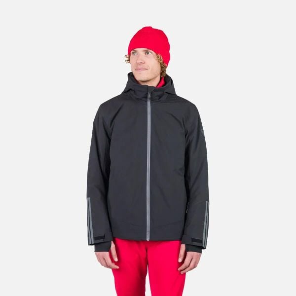 Kurtka narciarska Rossignol Strawpile. Czarne kurtki męskie Rossignol, na zimę, l, bez wzorów, z materiału, eleganckie, z kapturem. Za 809.00 zł.