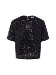 Marie Lund koszulka z cekinami Kobiety czarny, M. Czarne t-shirty damskie Marie Lund, m, bez wzorów, eleganckie, bez kołnierzyka. Za 299.95 zł.