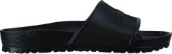 Birkenstock Klapki Birkenstock Barbados Eva Black 1015398. Czarne klapki damskie Birkenstock, bez wzorów, sportowe, bez obcasa. Za 204.99 zł.