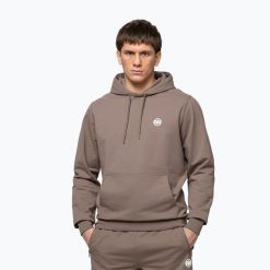 Bluza męska Pitbull Nugget Small Logo Hooded. Brązowe bluzy męskie PITBULL, m, bez wzorów, z bawełny, bez kaptura. Za 229.99 zł.